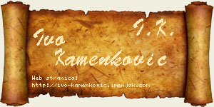 Ivo Kamenković vizit kartica